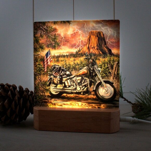 Motorcycle Open Road Led Tabletop Night light - Picture 1 of 5